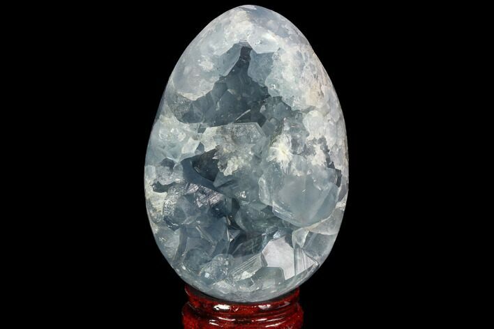 Crystal Filled Celestine (Celestite) Egg Geode - Madagascar #100056